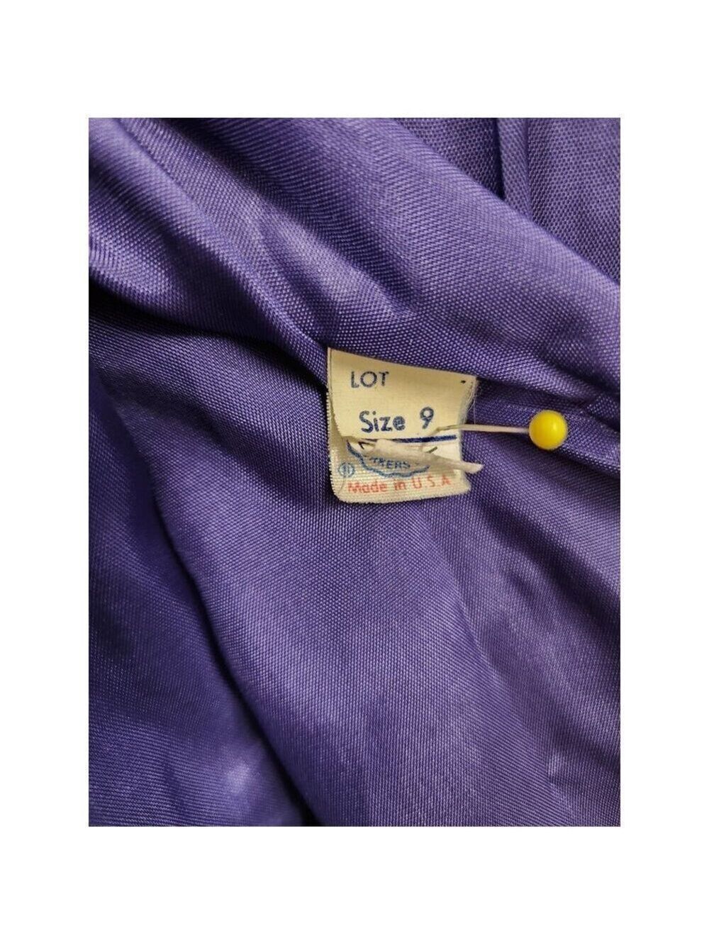 Vintage Royal Blue Union Made Wool Coat Size 9 Double-Breasted USA Made - Picture 3 of 13